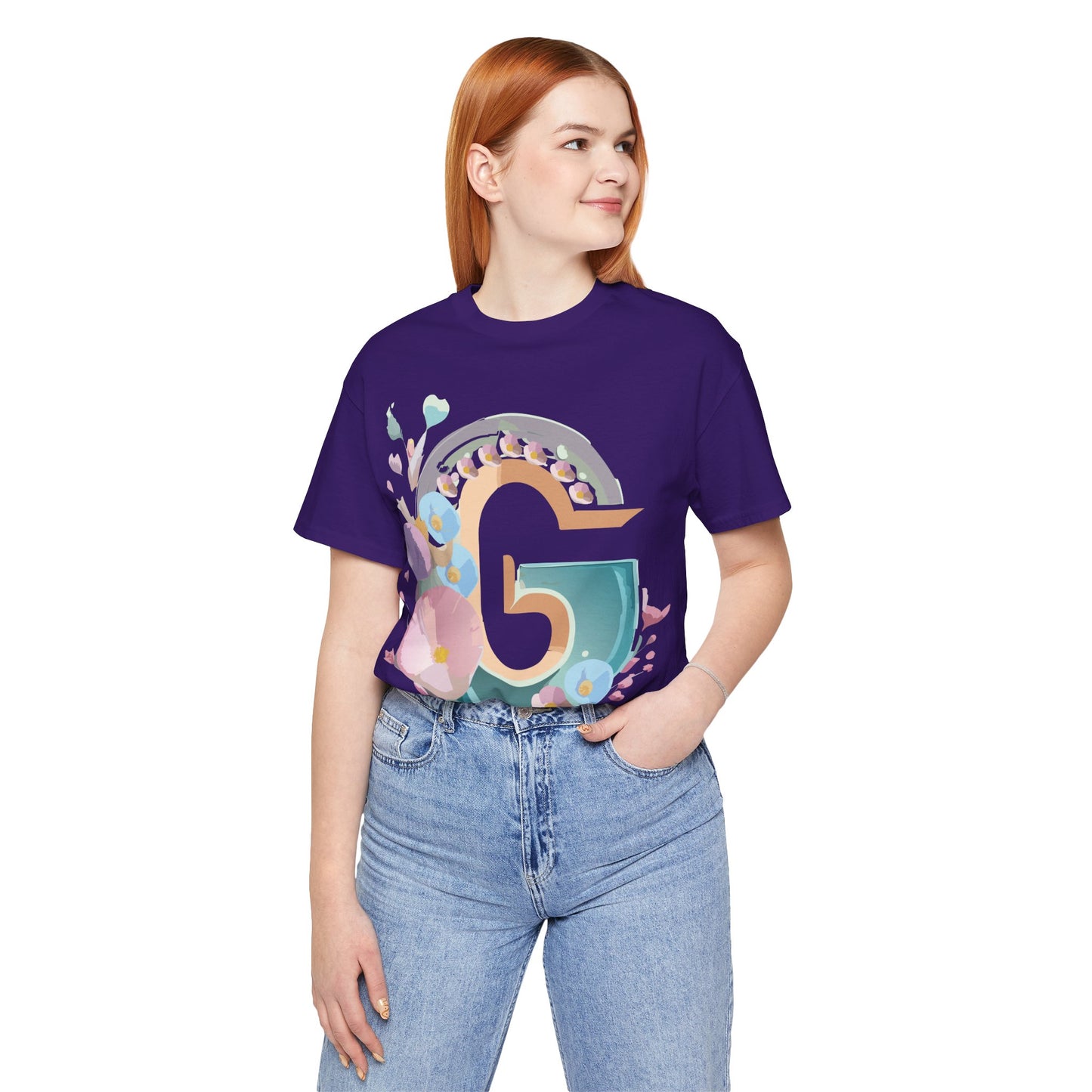 Natural Cotton Tee Shirt - Letters Collection - G