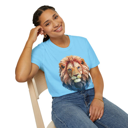 Lion Shirt Unisex Animal Tee Ring Spun Cotton Softstyle Tee Gildan