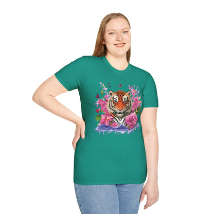 Tiger Shirt Unisex Gildan Softstyle Cotton Tee 100 Percent Ring Spun Comfort