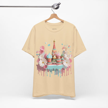 Natural Cotton Tee Shirt - Beautiful Places Collection - Moscow Printify