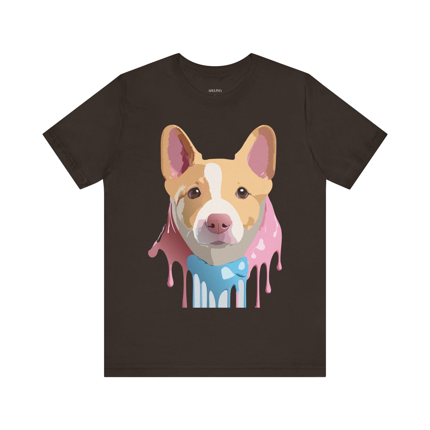 Natural Cotton Tee Shirt with Dog