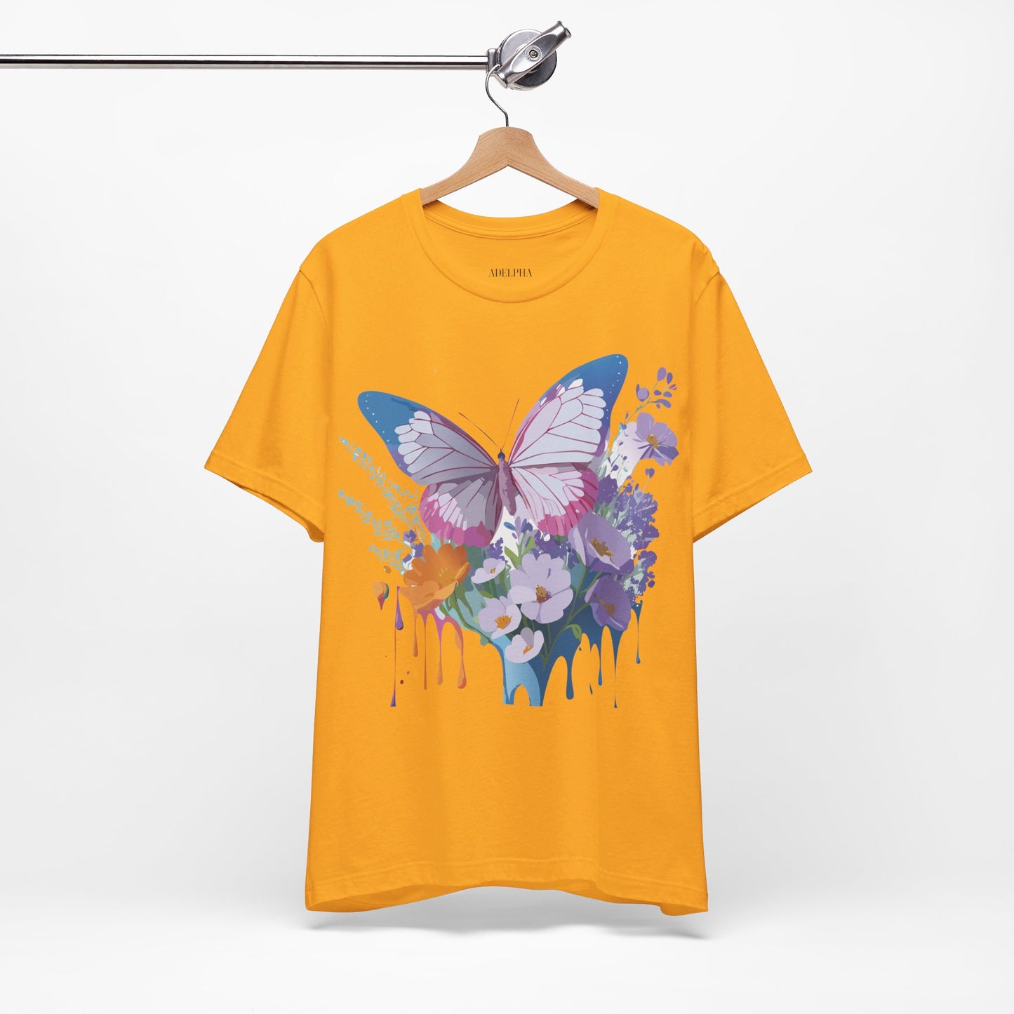 T-shirt en coton naturel avec papillon