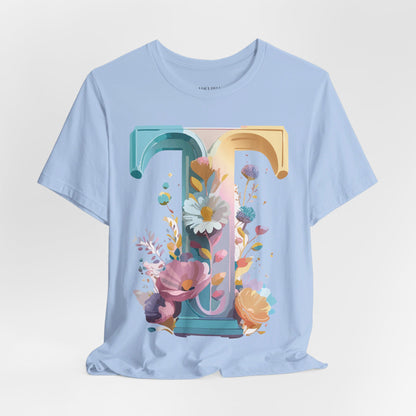 Natural Cotton Tee Shirt - Letters Collection - T Printify