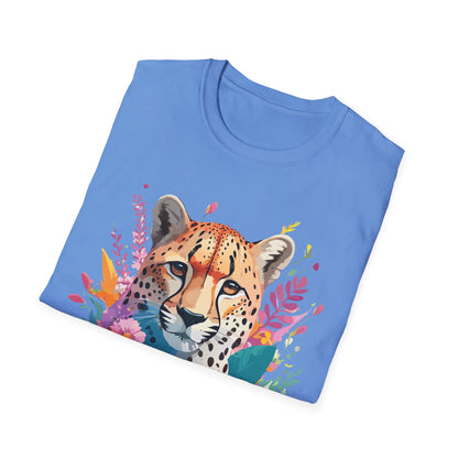 Unisex Cheetah Print Tee Softstyle Gildan 64000 Lightweight Apparel