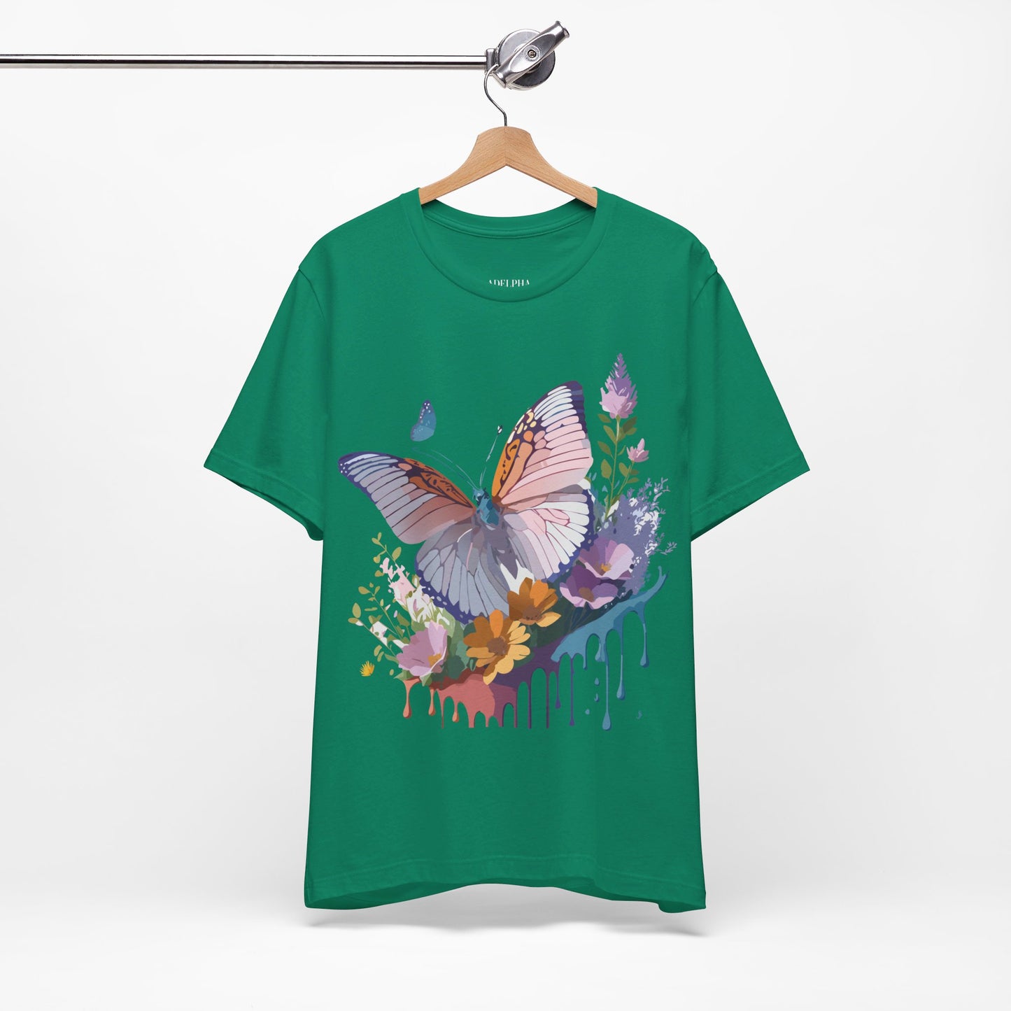 T-shirt en coton naturel avec papillon