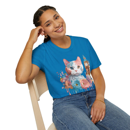 Cat Shirt Unisex Tee Softstyle 64000 Gildan Ring Spun Cotton