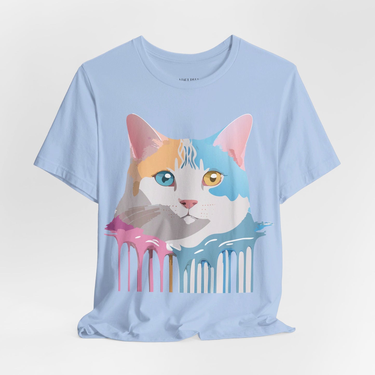 T-shirt en coton naturel avec chat