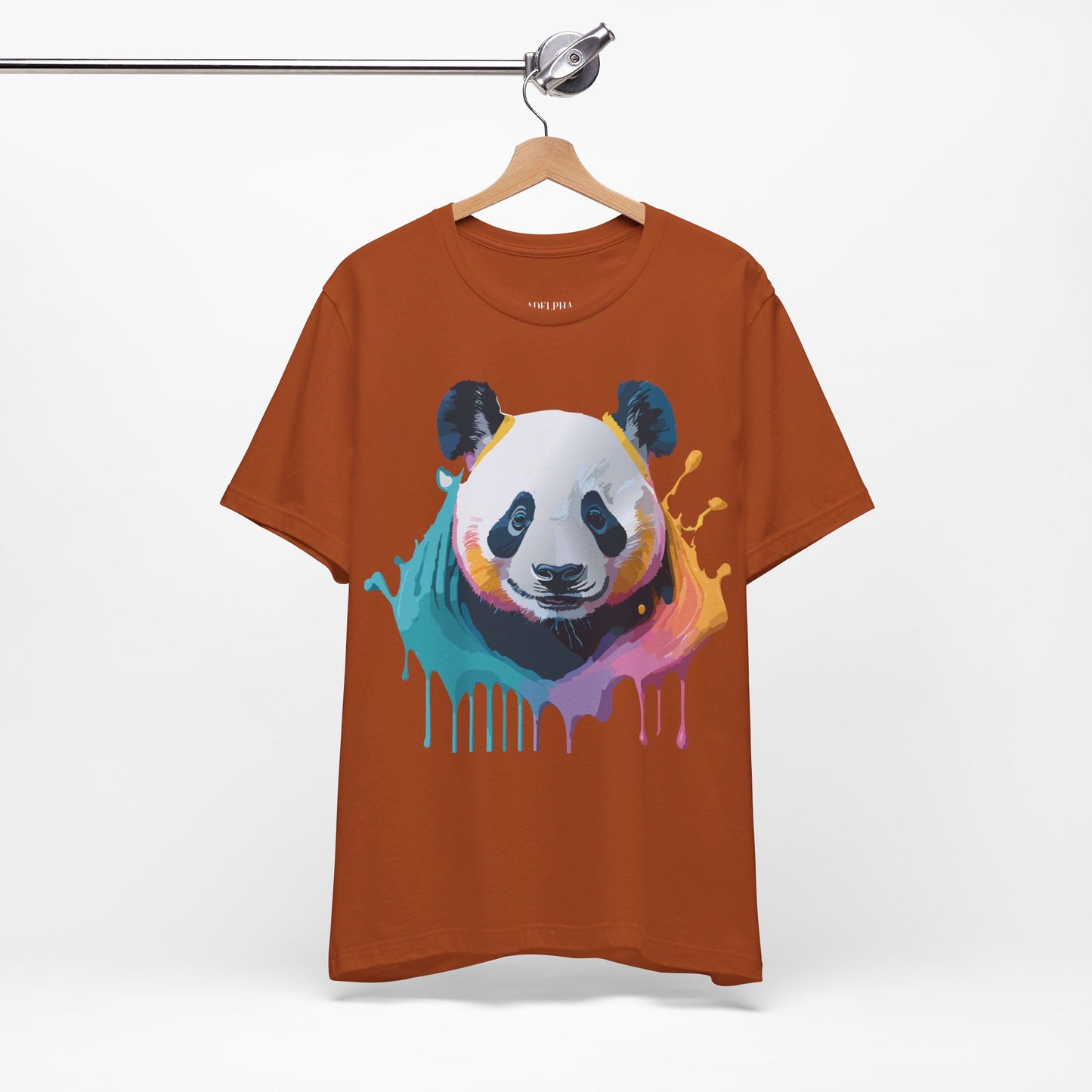 Natural Cotton Tee Shirt with Panda