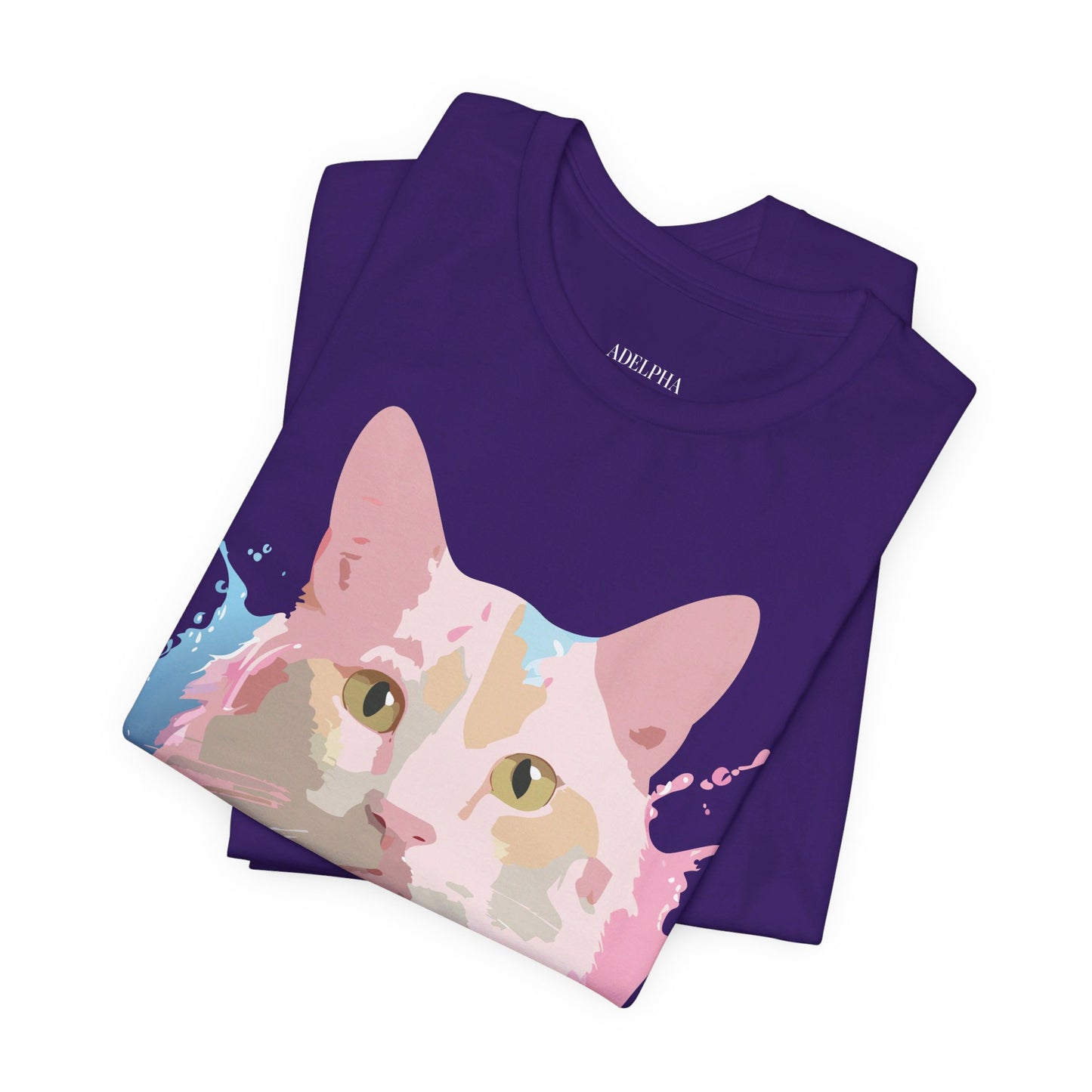 T-Shirt aus natürlicher Baumwolle mit Katze