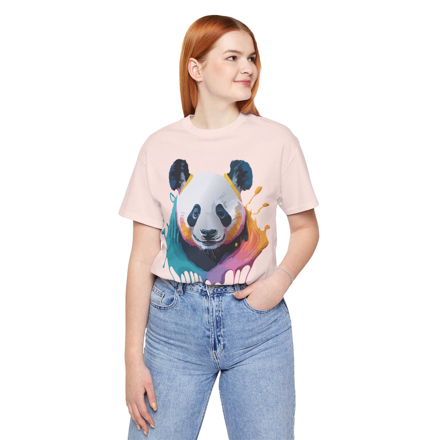 T-Shirt aus natürlicher Baumwolle mit Panda