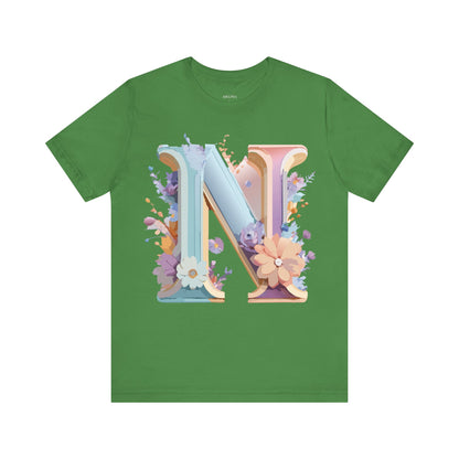 Natural Cotton Tee Shirt - Letters Collection - N Printify