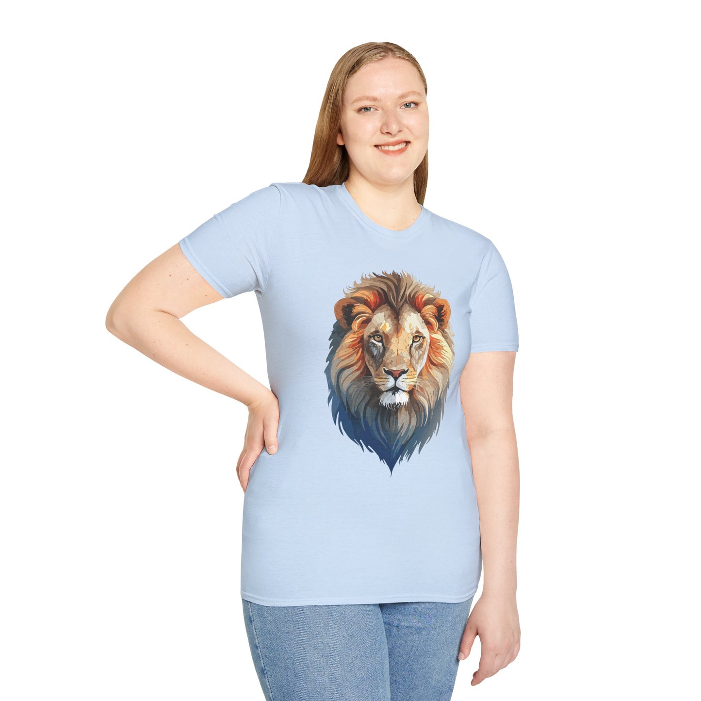 Lion Shirt, Shirt with Lion, Floral Lion Tee, Shirt with Animals