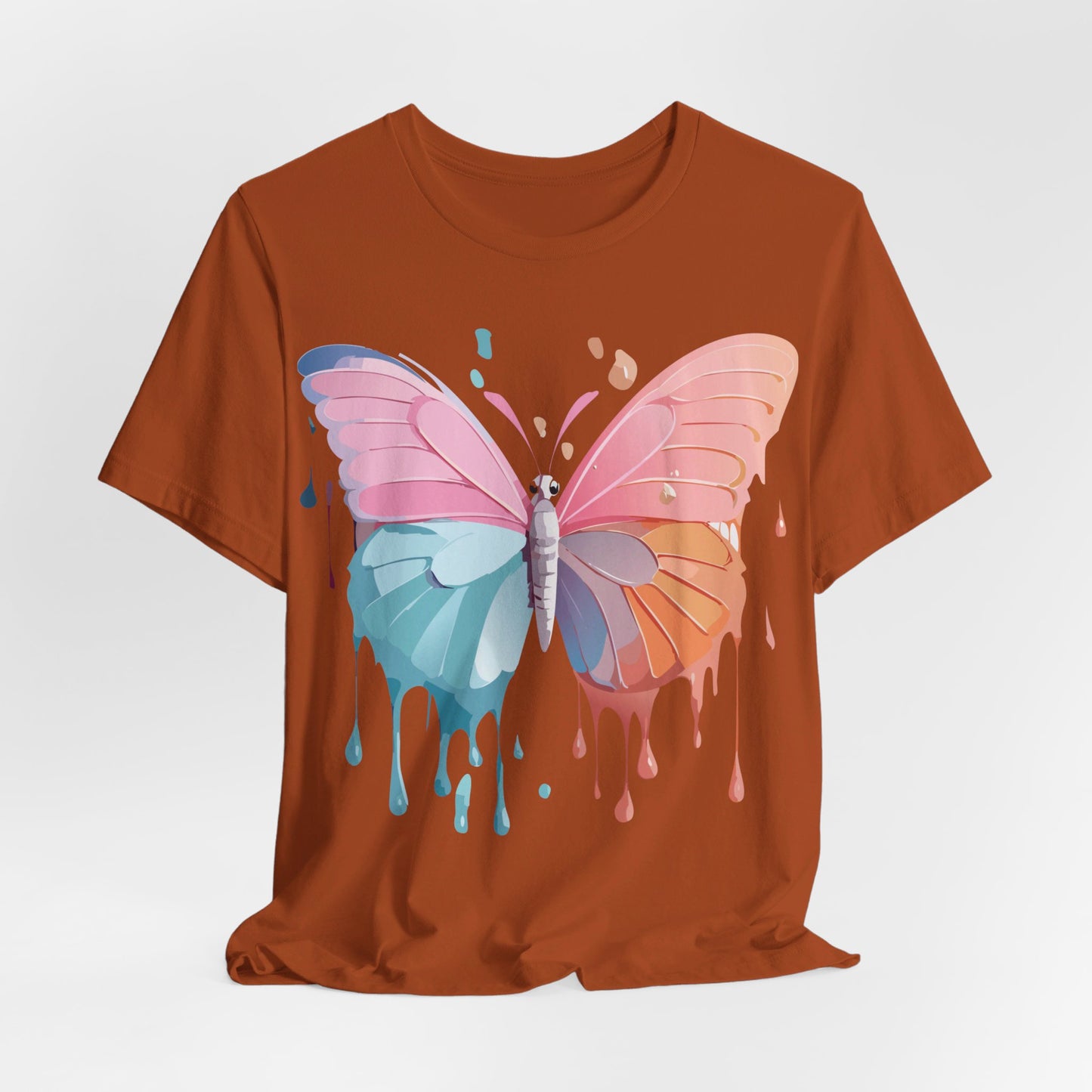 T-Shirt aus natürlicher Baumwolle mit Schmetterling