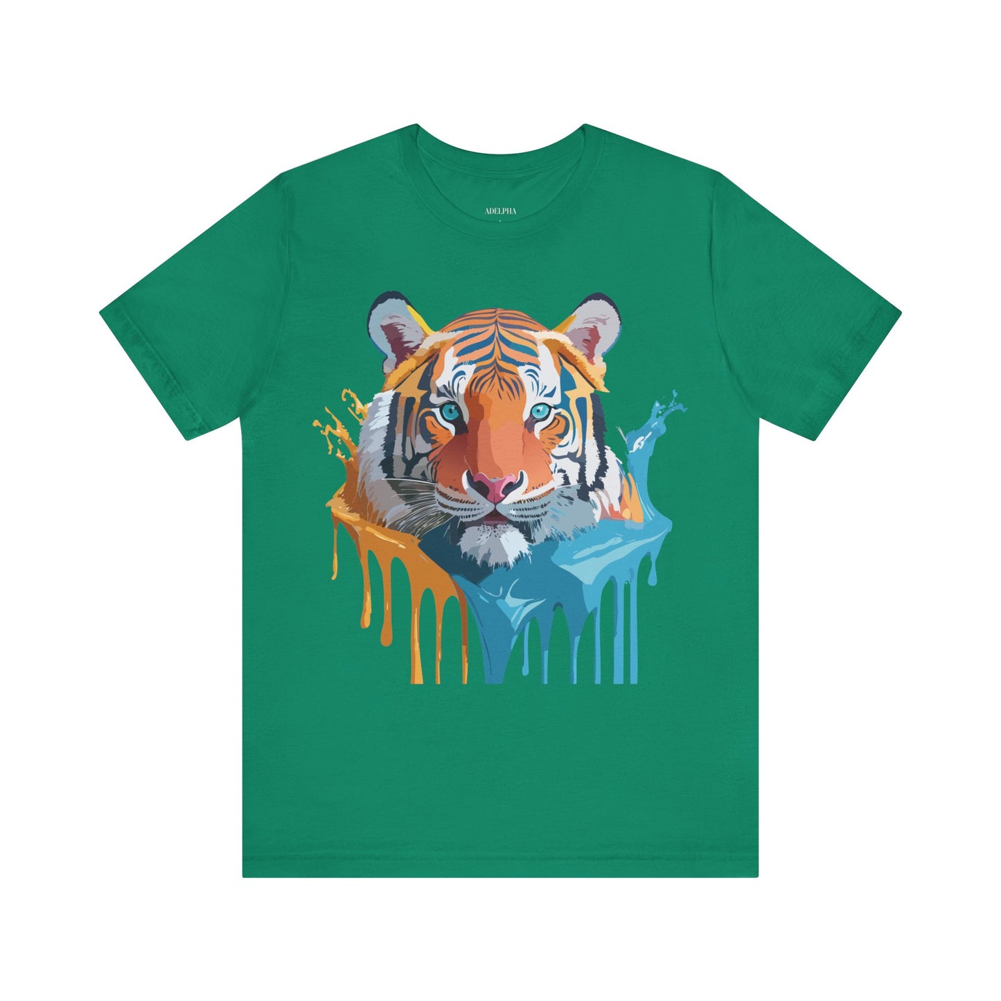 Natural Cotton Tee Shirt with Tiger