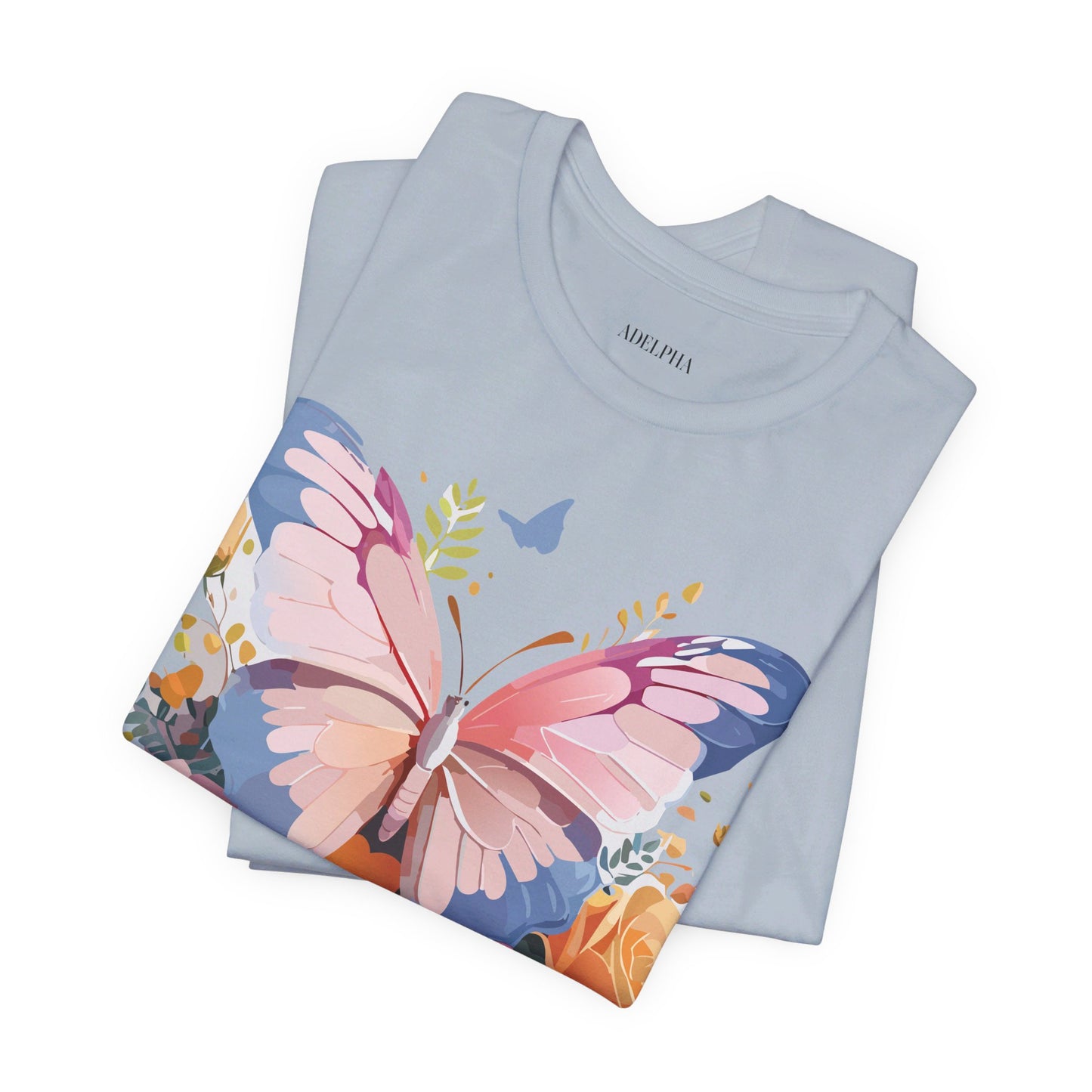 T-shirt en coton naturel avec papillon