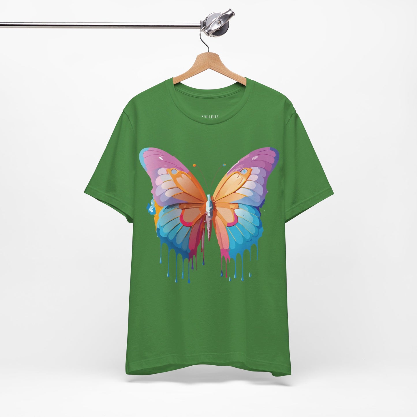 T-Shirt aus natürlicher Baumwolle mit Schmetterling