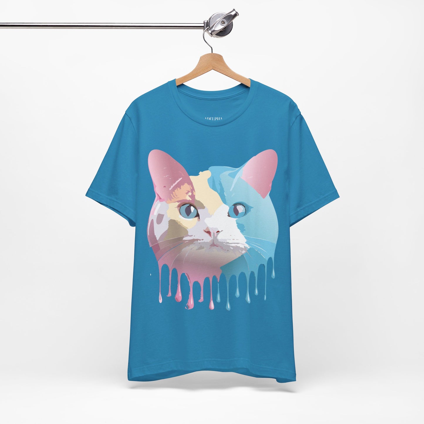 T-shirt en coton naturel avec chat