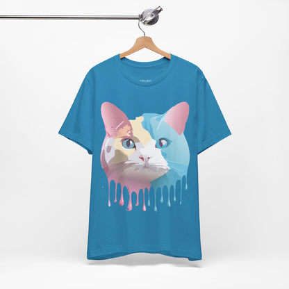 Natural Cotton Tee Shirt with Cat Printify