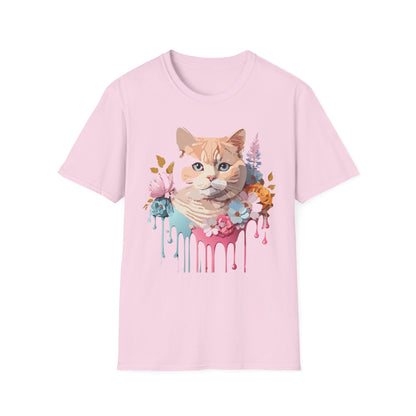 Cat Shirt Unisex Kitten Tee Softstyle Gildan 64000 Cotton Tee