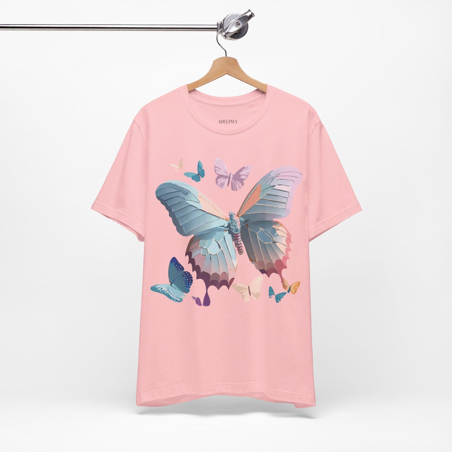 T-shirt en coton naturel avec papillon