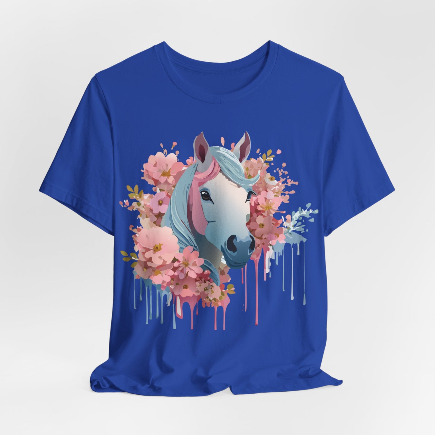 Natural Cotton Tee Shirt with Horse