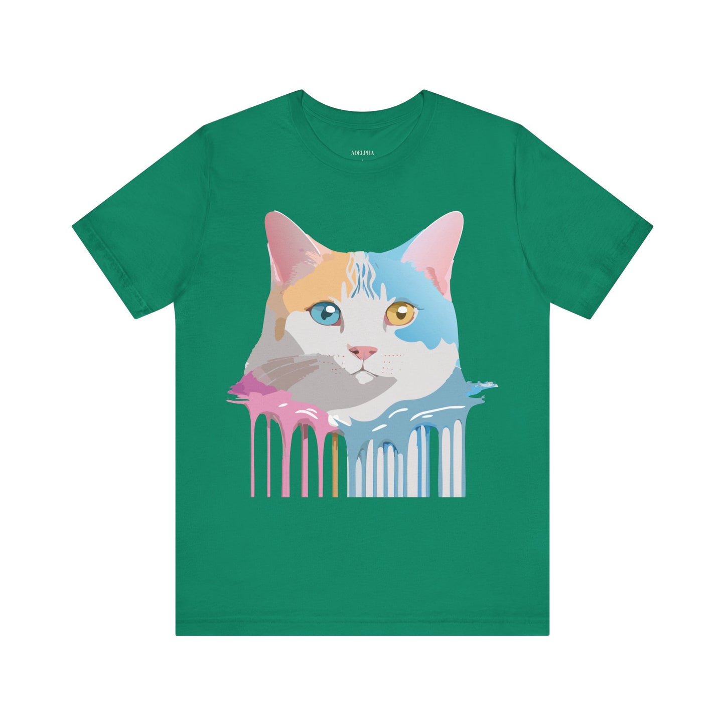 Natural Cotton Tee Shirt with Cat