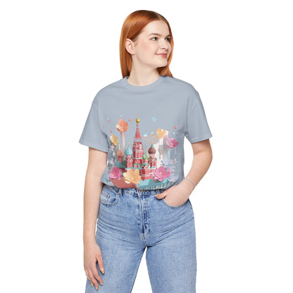 Natural Cotton Tee Shirt - Beautiful Places Collection - Moscow Printify