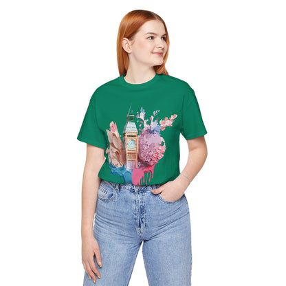 Natural Cotton Tee Shirt - Beautiful Places Collection - London Printify
