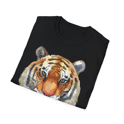 Tiger Print Unisex T Shirt Softstyle 64000 Gildan Ring Spun Cotton Tee