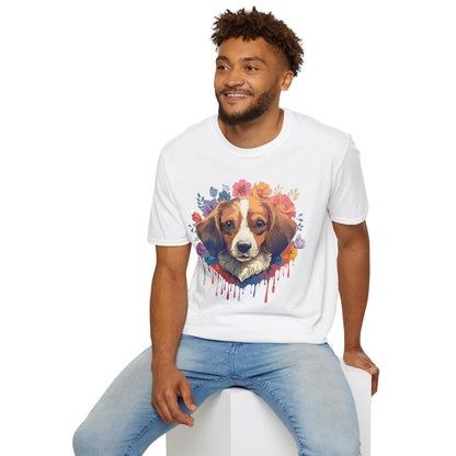 Unisex Dog Shirt Animal Print Tee Gildan Softstyle 64000 Cotton