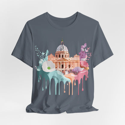Natural Cotton Tee Shirt - Beautiful Places Collection - Rome Printify