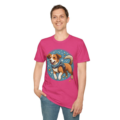 Unisex Dog And Animal Print Shirt Gildan Softstyle 64000 Tee
