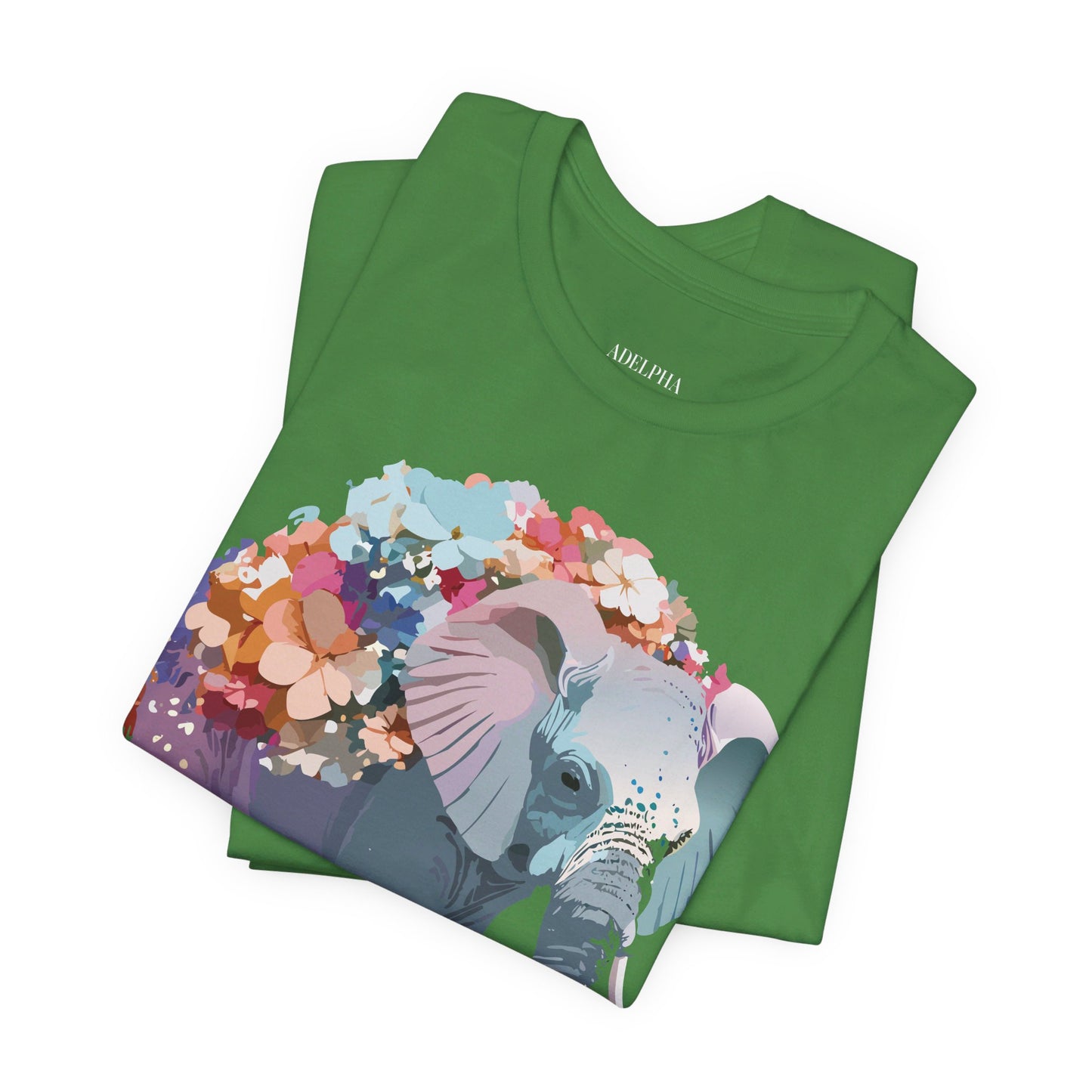 Natural Cotton Tee Shirt with Elephant