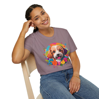Unisex Dog Shirt Softstyle Cotton Tee Gildan 64000 Animal Tee