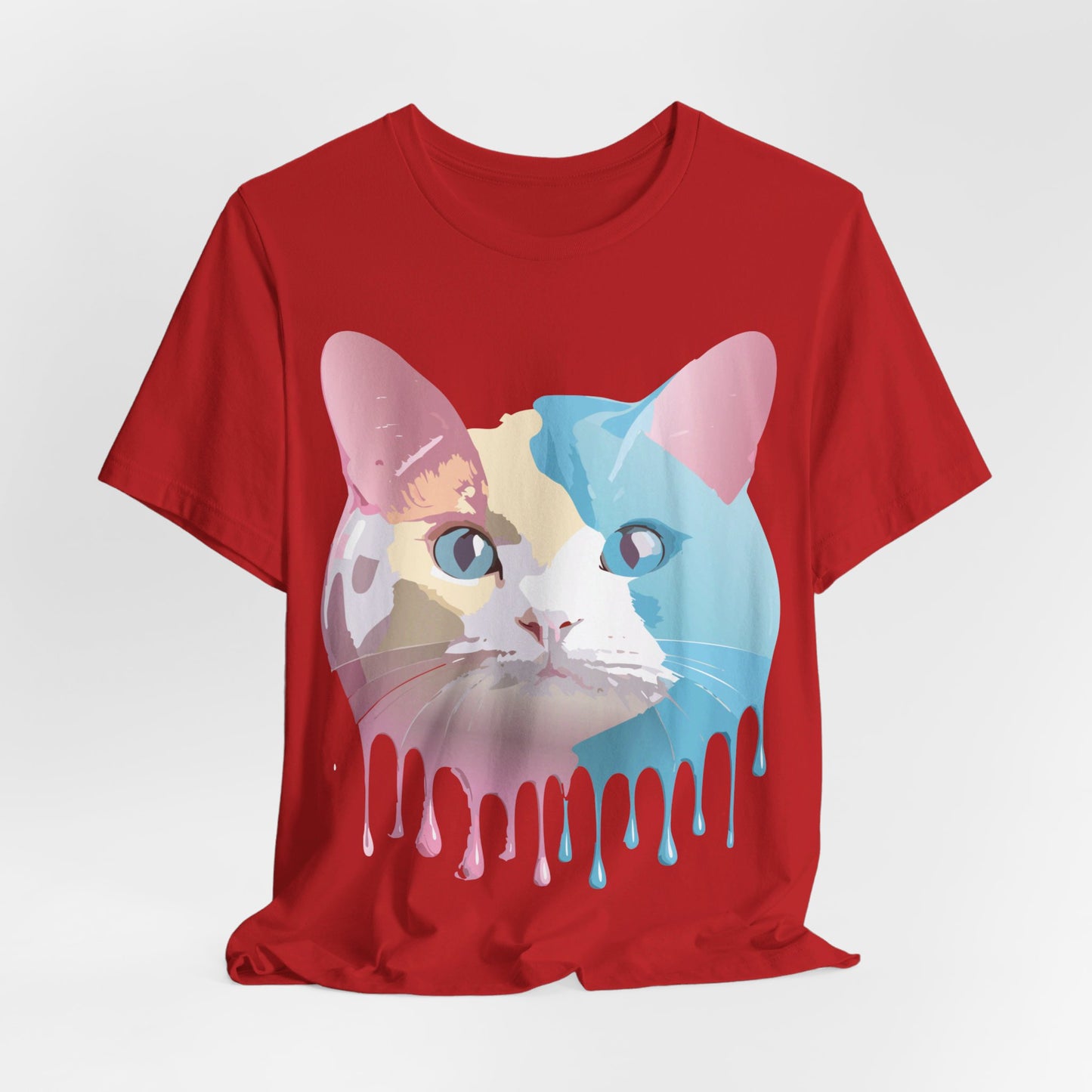 Natural Cotton Tee Shirt with Cat