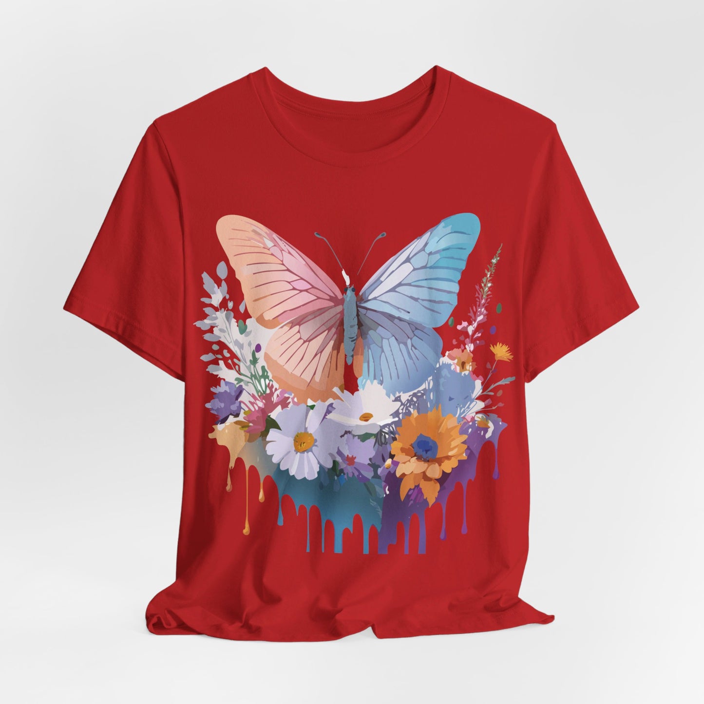 T-Shirt aus natürlicher Baumwolle mit Schmetterling