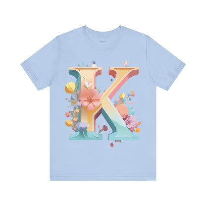 Natural Cotton Tee Shirt - Letters Collection - K Printify