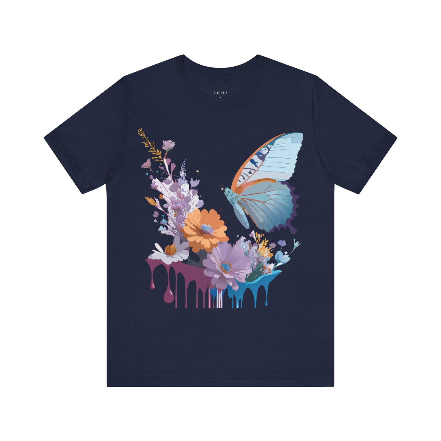 T-shirt en coton naturel avec papillon