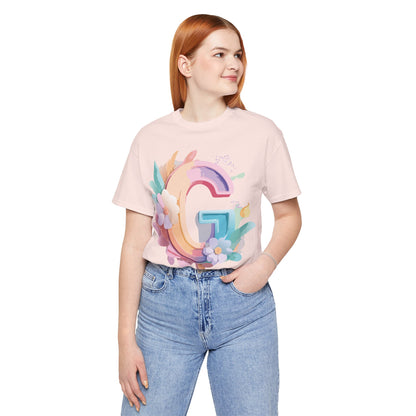 Natural Cotton Tee Shirt - Letters Collection - G Printify