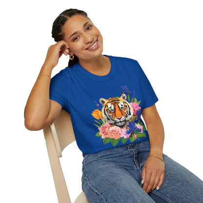 Tiger Shirt Unisex Animal Tee Gildan Softstyle 64000 100 Percent Cotton