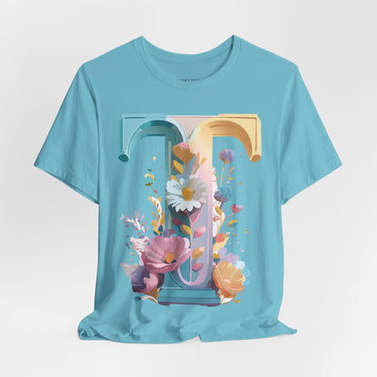 Natural Cotton Tee Shirt - Letters Collection - T Printify