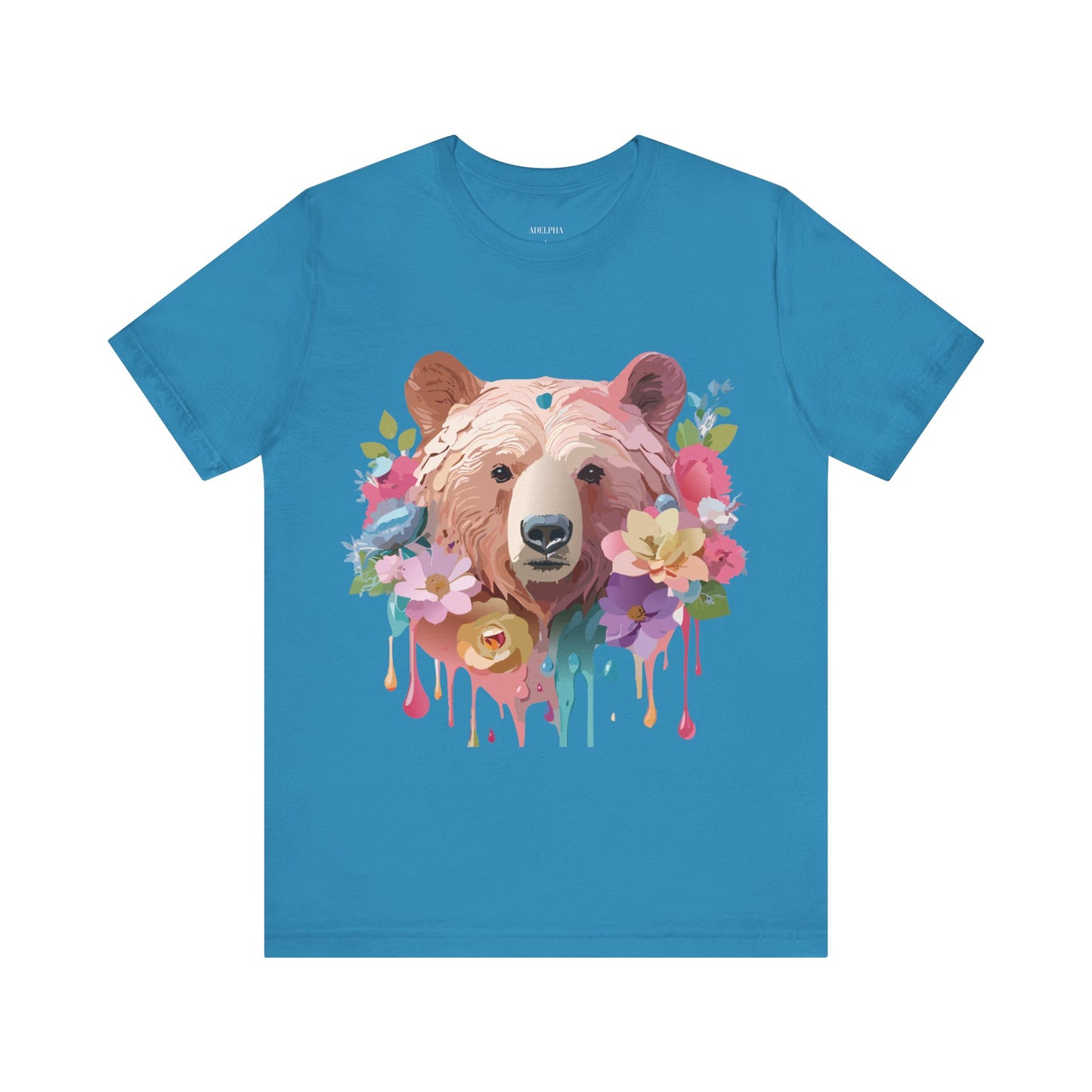 Natural Cotton Tee Shirt with Bear