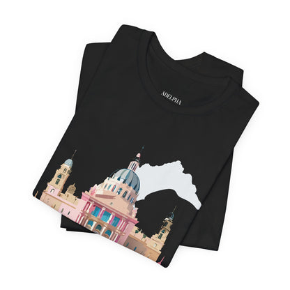Natural Cotton Tee Shirt - Beautiful Places Collection - Madrid Printify