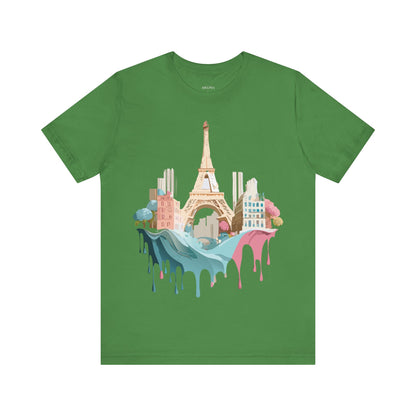 Natural Cotton Tee Shirt - Beautiful Places Collection - Paris Printify