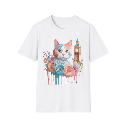 Cat Shirt Unisex Tee Softstyle 64000 Gildan Ring Spun Cotton