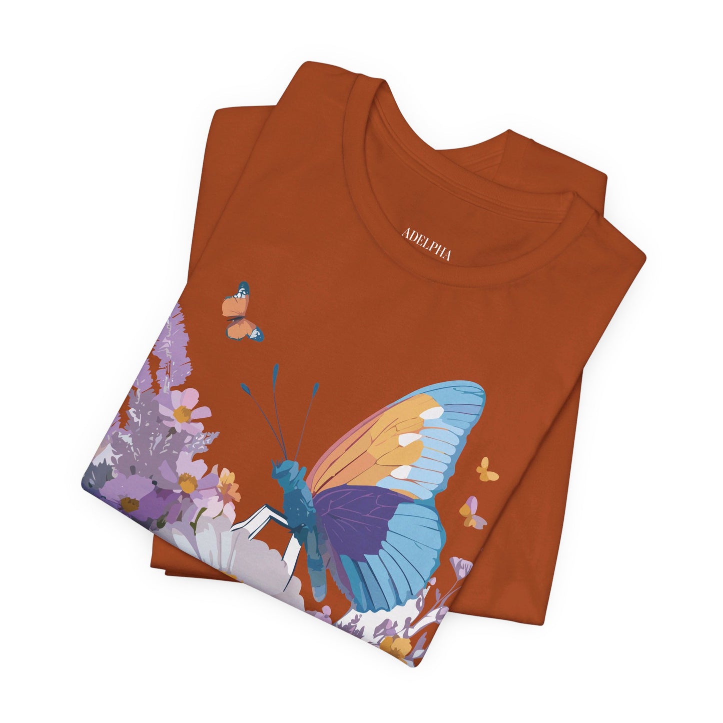 T-shirt en coton naturel avec papillon