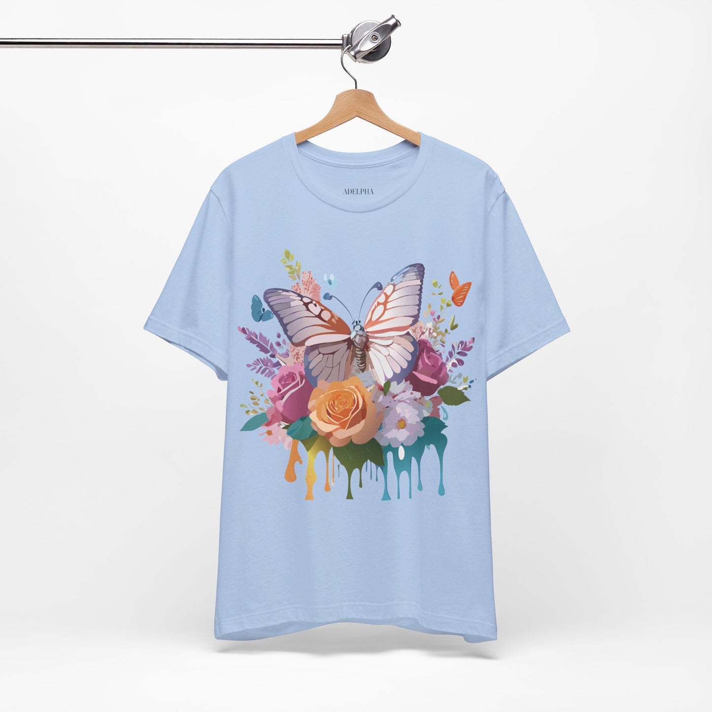 T-shirt en coton naturel avec papillon