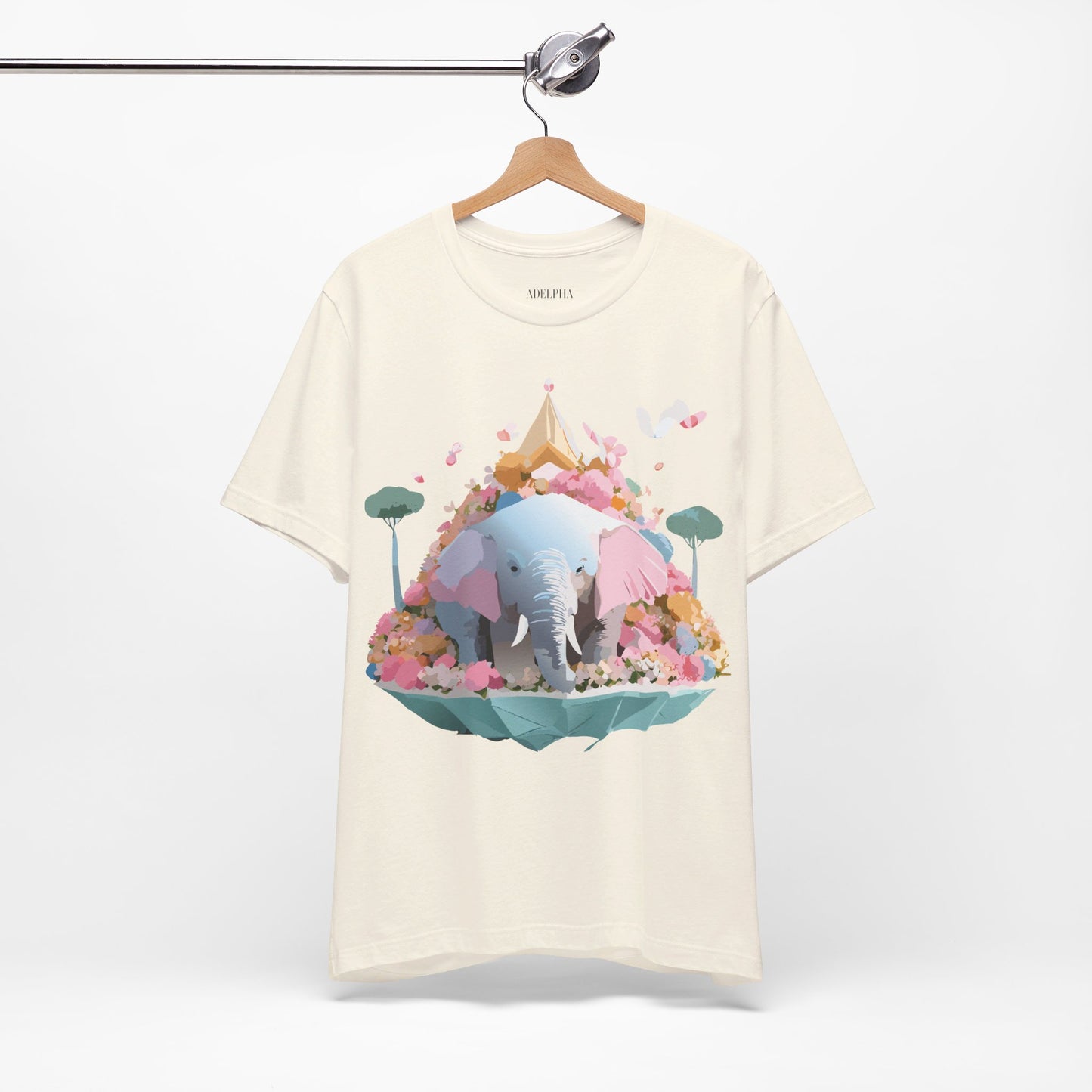 T-Shirt aus natürlicher Baumwolle mit Elefant