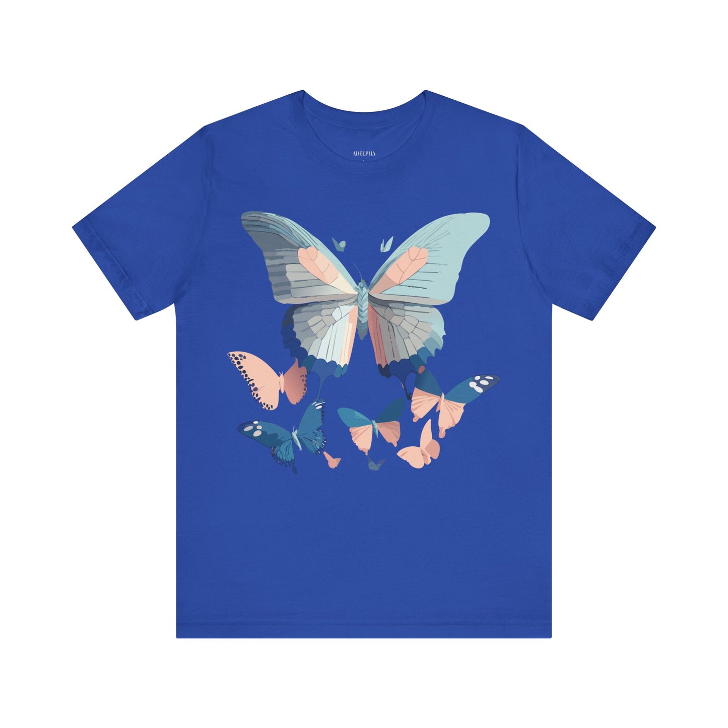 Natural Cotton Tee Shirt with Butterfly