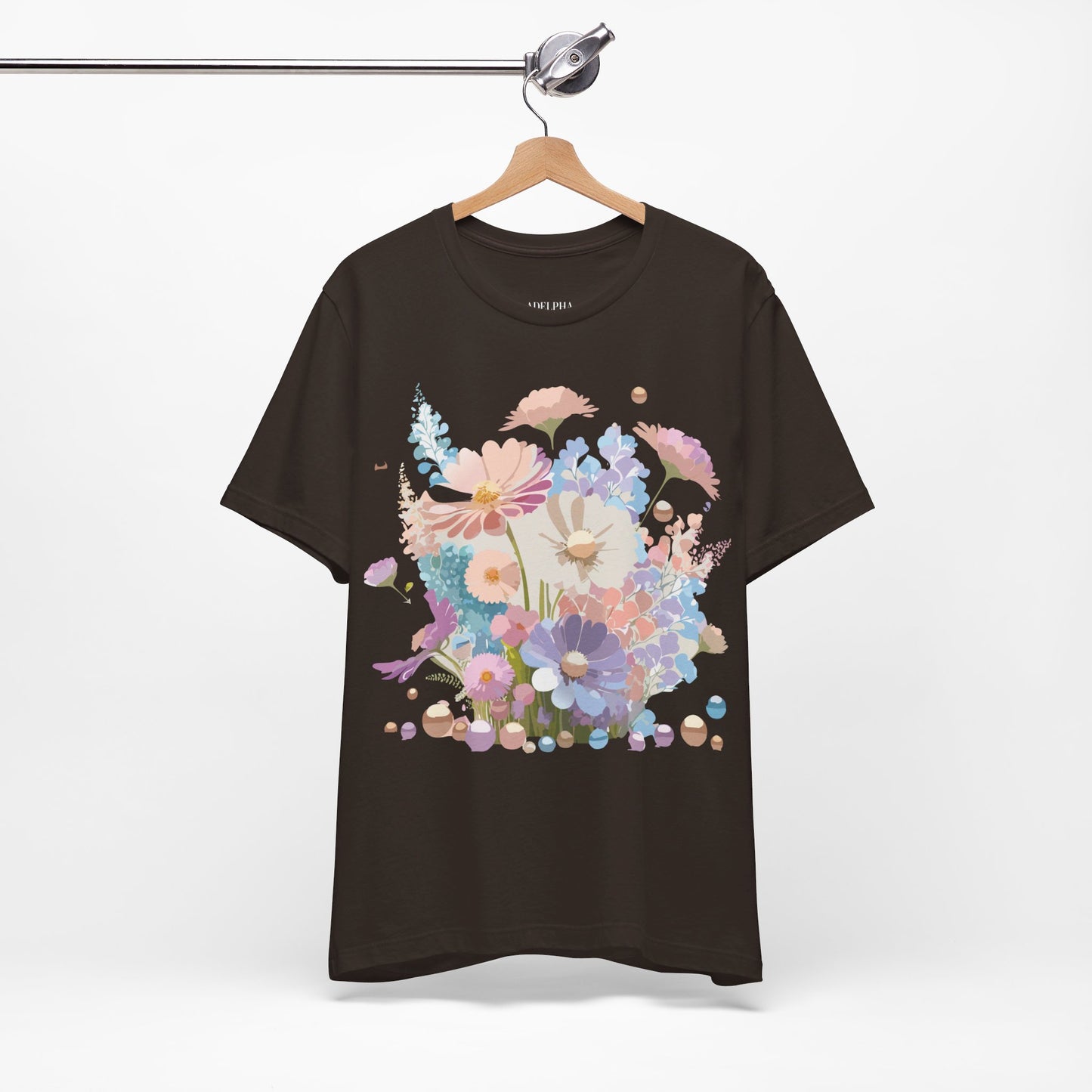 T-Shirt aus natürlicher Baumwolle mit Blumen